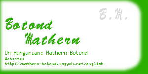 botond mathern business card